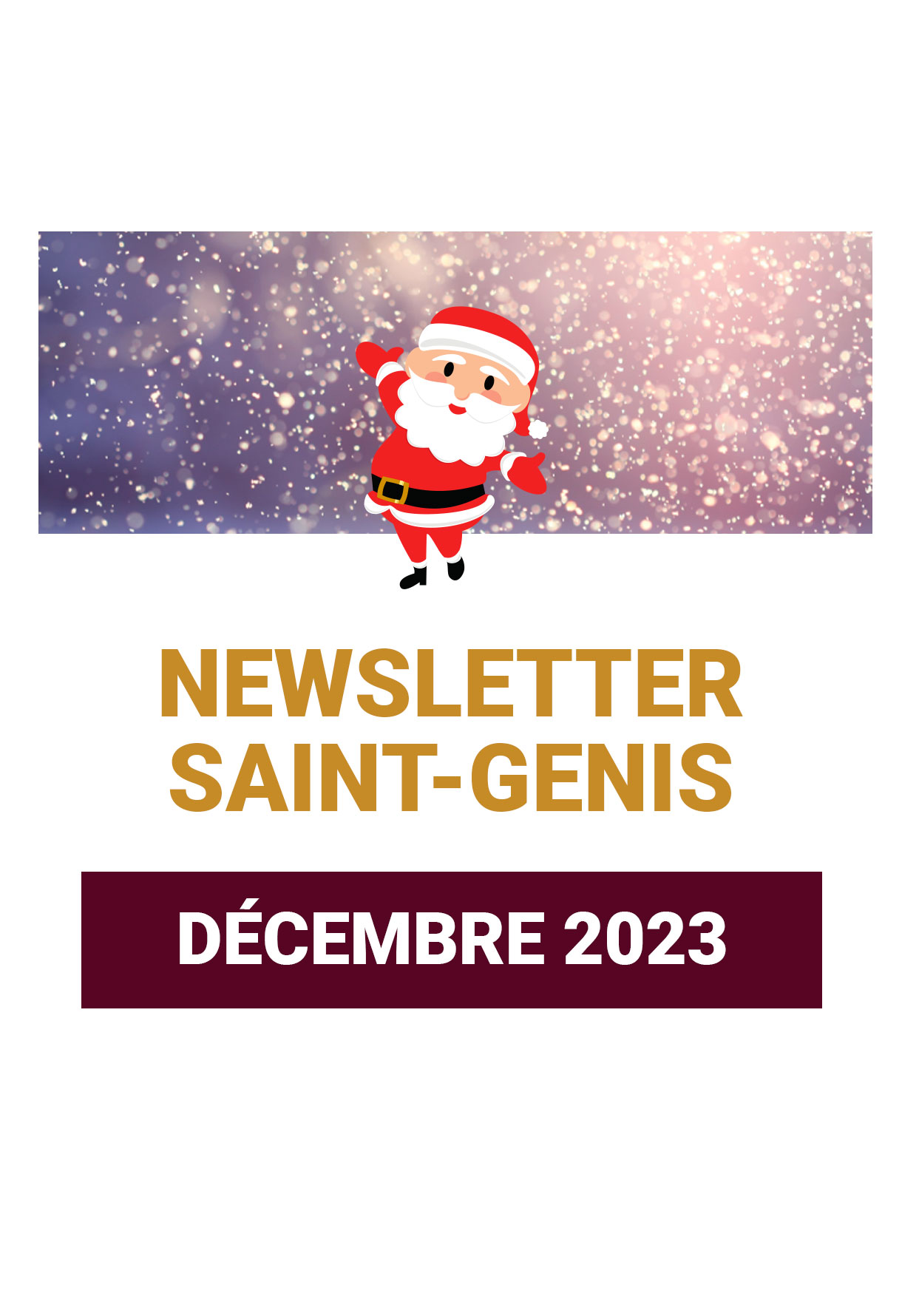 Information newsletter Décembre 2023