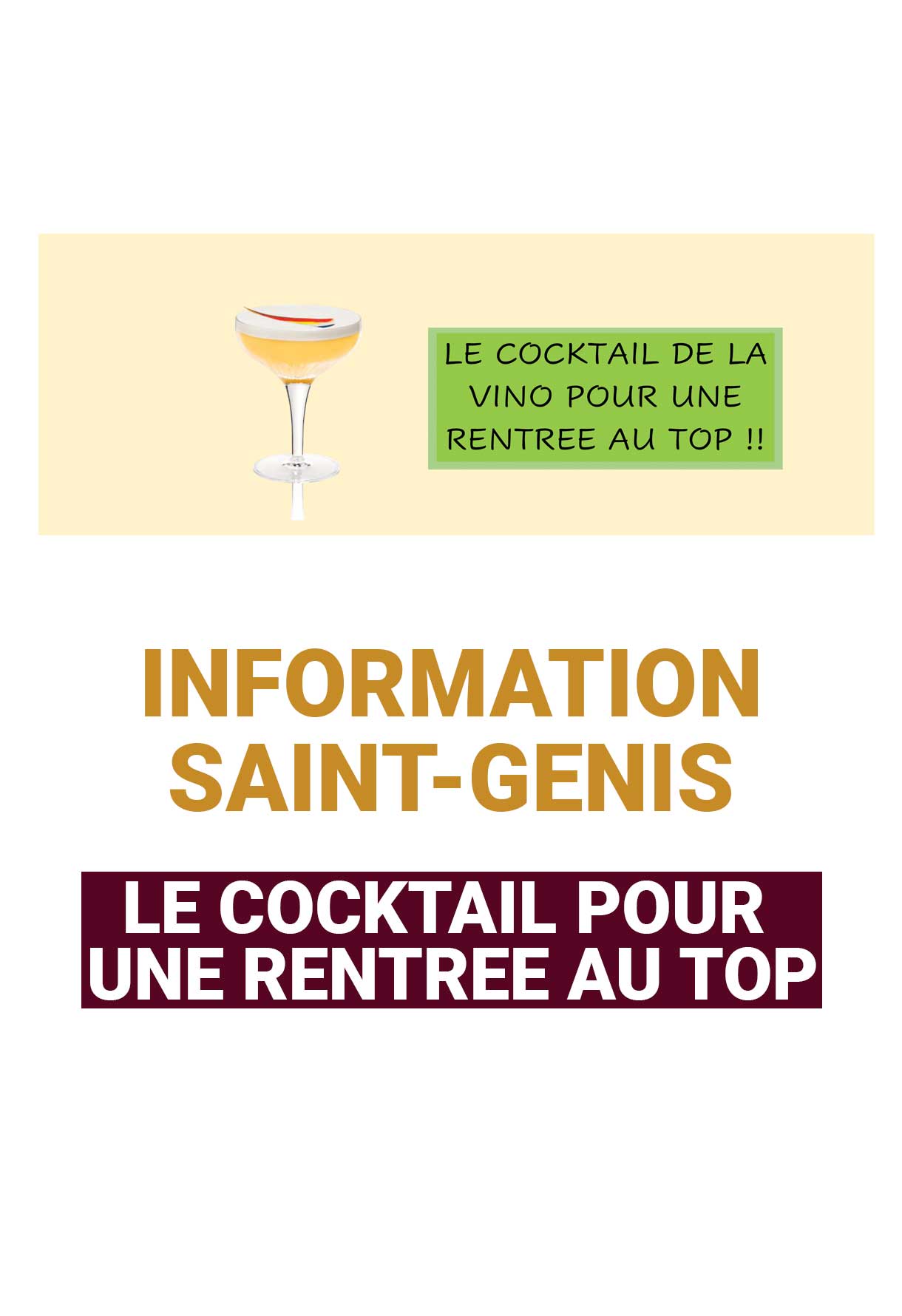  LE COCKTAIL DE LA VINO POUR UNE RENTREE AU TOP