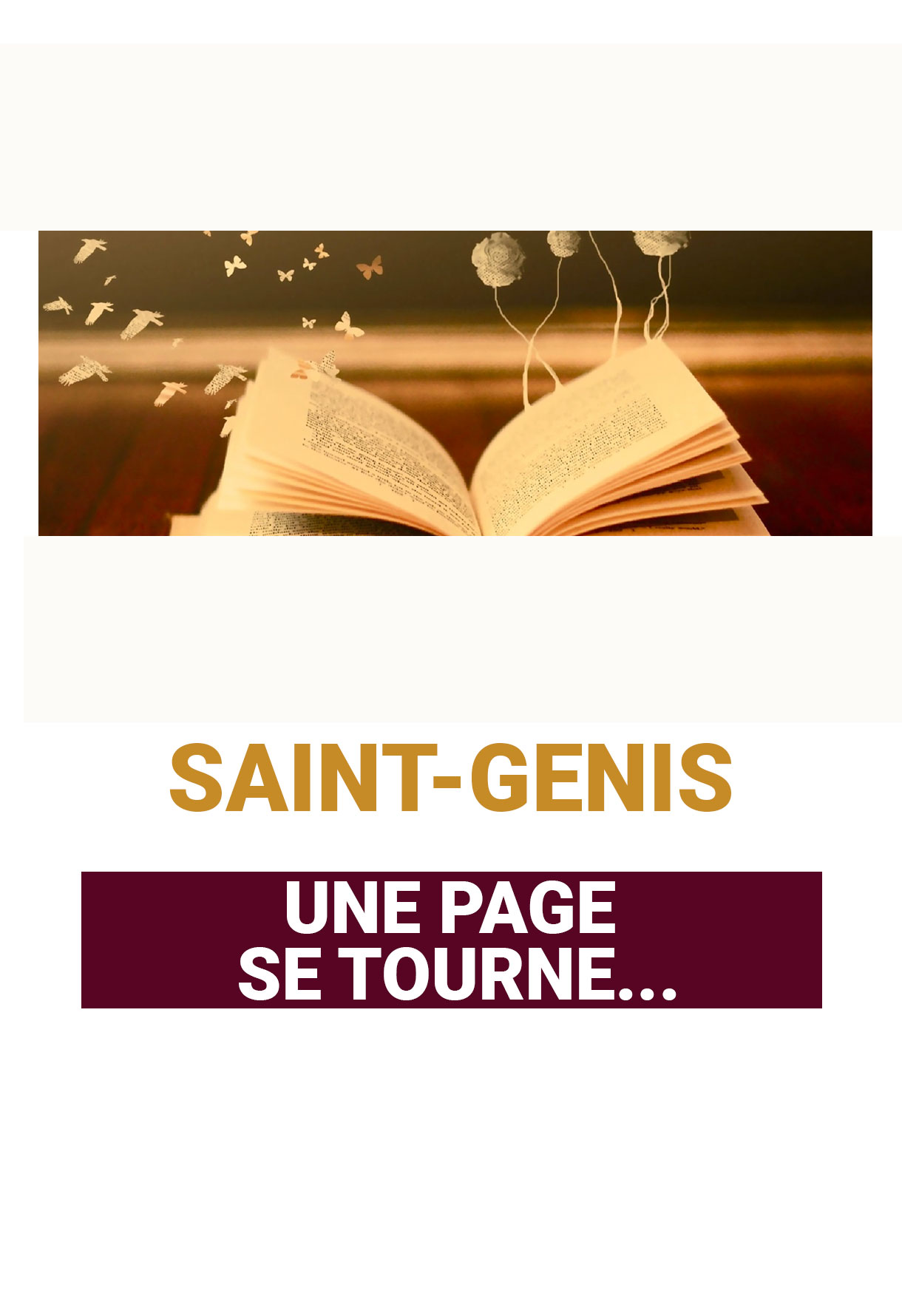 Une page se tourne...