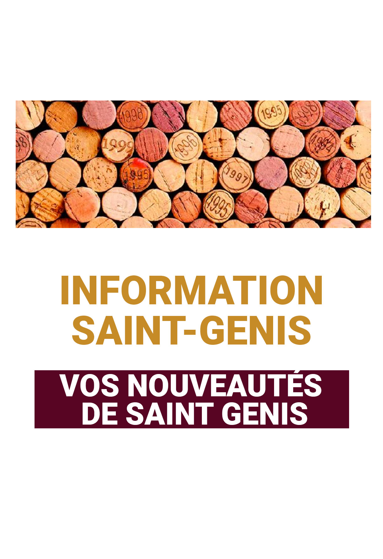 Vos nouveautés de Saint Genis